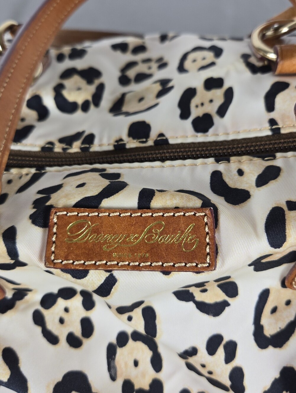 Dooney & Bourke Leopard Print Travel Tote Statement Iconic - Picture 3 of 16